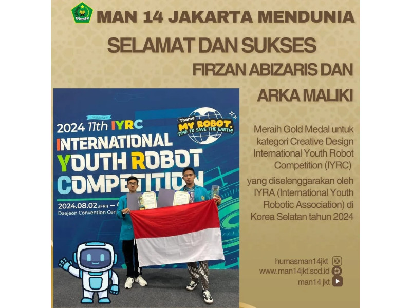 Tim Robotik MAN 14 Jakarta Mendunia